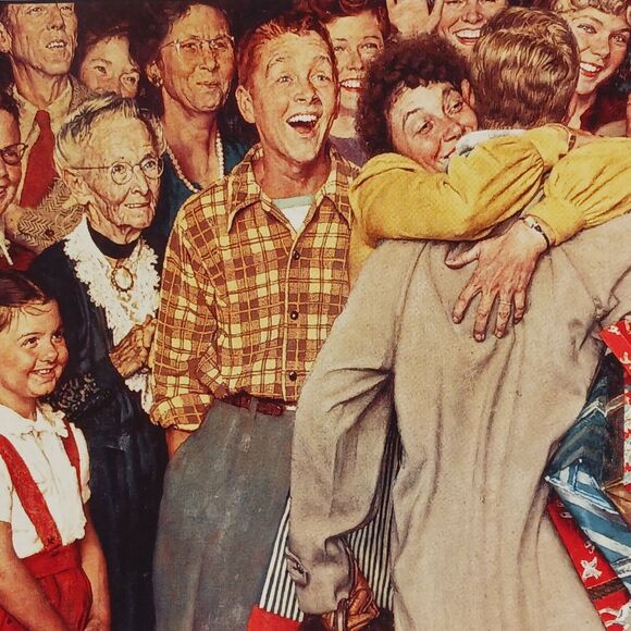 The Homecoming Art Poster 1948 Saturday Evening Post Norman Rockwell 12x16 - Picture 2 of 8
